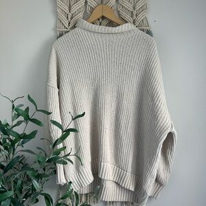 Aerie Cozy Cream Knit Sweater